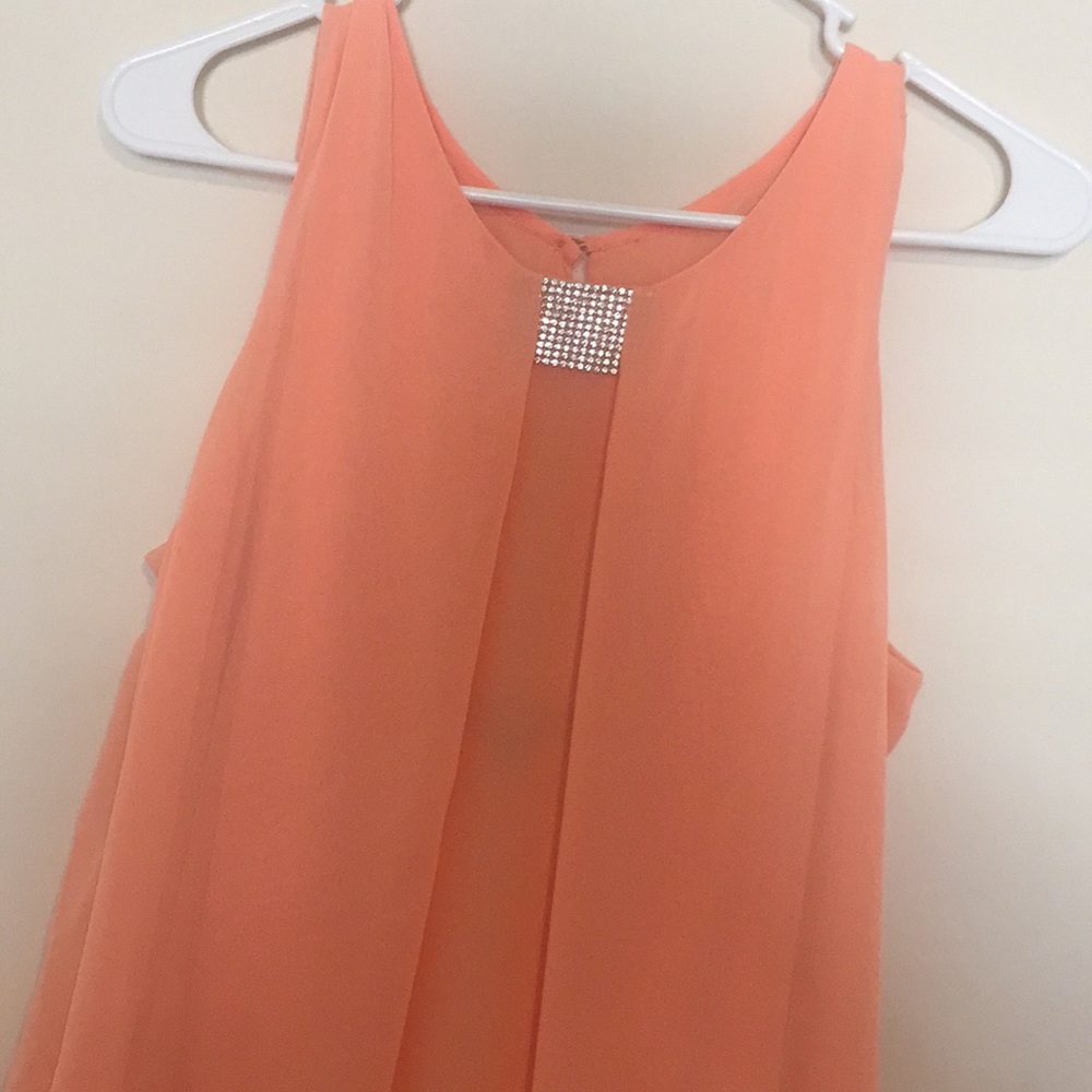 Beautiful cantaloupe chiffon dress - Picture 5 of 7
